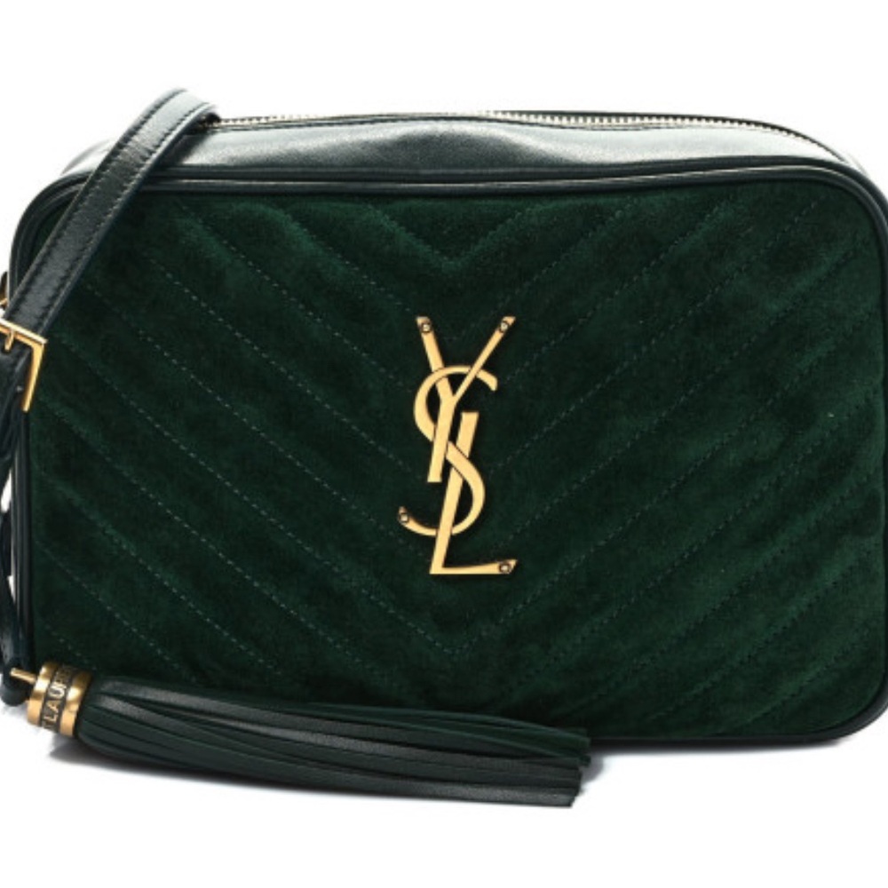 ISO Suede Calfskin Monogram Lou Camera Bag Vert Fonce